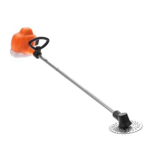 IMIKEYA Mini-Rasenmäher klein Miniaturen winzig Rasenmäher Gras Dekorative Rasenmäher Mikrolandschaft Dekoration Mini-Mäher Puppenhaus-Rasenmäher-Modell Miniatur-Mäher PVC Orange von IMIKEYA