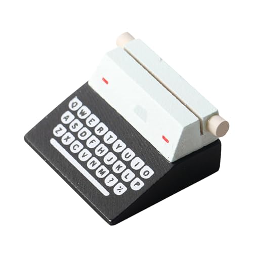 IMIKEYA 1stück Miniatur Retro Schreibmaschine Dekoration Schwarzes Puppenhaus Zubehör Für Kreative Szenerien Tischkunst Und Heimdekoration Perfektes Für Besondere Anlässe von IMIKEYA