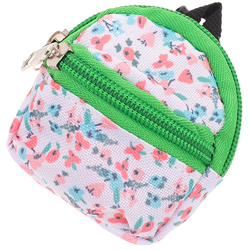 IMIKEYA Mini Rucksack Für Puppen Puppen Fotografie Requisite Blumenprint Für Puppenkostüme Und Mini Puppen Dekoration Puppenschultasche von IMIKEYA