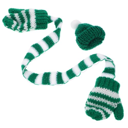 IMIKEYA Mini Strickmützen Und Schals Für Puppen Weihnachtsbaum Dekoration Kleine Bastelaccessoires Für Kreative Weihnachtsfeiergestaltung von IMIKEYA