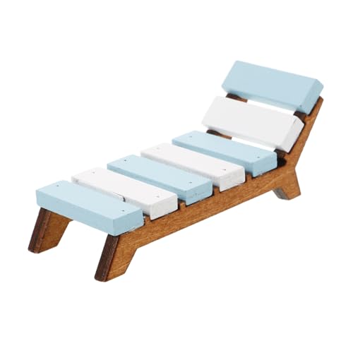 IMIKEYA Mini Stuhl Stühle Miniatur Stuhl Zur Dekoration Miniatur Strandstuhl Mini Ornament Miniatur Loungesessel Mini Strandstuhl Puppenhaus Loungesessel Mini Dekoration Holz von IMIKEYA