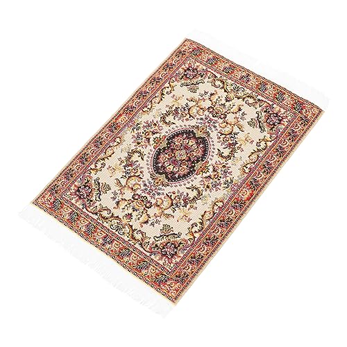 IMIKEYA Mini-Teppich Mini-hausschmuck Miniaturteppich Kleines Hauszubehör Puppenhaus-Layout Mini-hausbedarf Mikrolandschaftsmodelle Kleines Hausdekor Simuliertes Teppichdekor Tuch von IMIKEYA