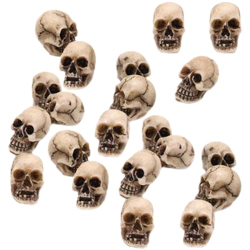IMIKEYA Mini-Totenköpfe 40 Stück Miniaturfiguren Kleine Realistische Halloween-Skelett-Totenköpfe Streich-Requisiten Für Spukhaus-Dekoration Halloween-Party Bar-Versorgung von IMIKEYA