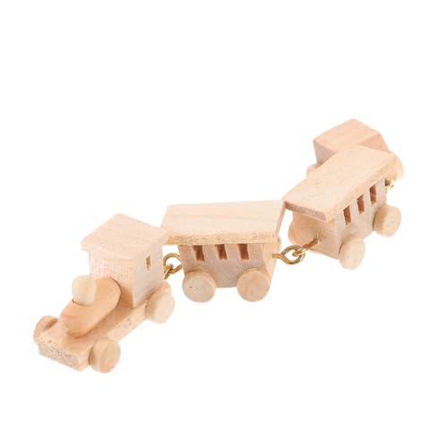 IMIKEYA Puppenhaus Zug Miniatur Modell Mini Puppenhaus Jungen Und Mädchen Holz Zug Spielzeug von IMIKEYA
