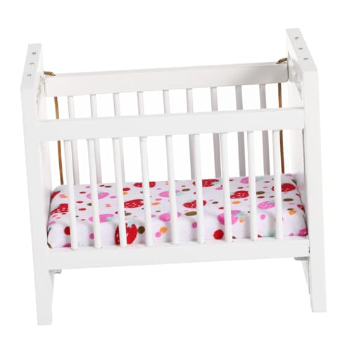 IMIKEYA Miniatur Babybett Modell Für Puppenhaus Dekoratives Mini Möbel Reinem Weiß Als Zubehör Für Mini Hausspielzeug Und Mini Hauszubehör IMIKEYA Miniatur Babybett Modell Für Puppenhaus Dekoratives Mini Möbel Reinem Weiß Als Zubehör Für Mini Hausspielzeug Und Mini Hauszubehör von IMIKEYA