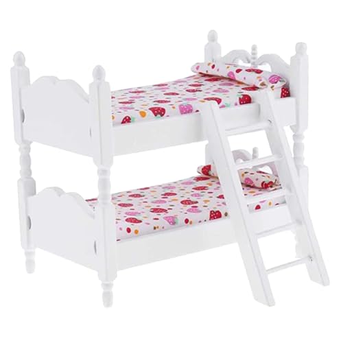 IMIKEYA Miniatur Etagenbett Modell Mit Erdbeer Muster Für Puppenhaus Für Kreatives Spiel Und Puppenzubehör IMIKEYA Miniatur Etagenbett Modell Mit Erdbeer Muster Für Puppenhaus Für Kreatives Spiel Und Puppenzubehör von IMIKEYA