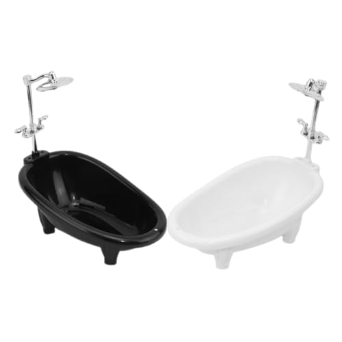 IMIKEYA Miniatur Puppenhaus Badewanne Set Realistische Badezimmerdekoration Für Puppenhäuser Weiße Und Schwarze Mini Puppenhauswanne Ideales Zubehör Für Kreatives IMIKEYA Miniatur Puppenhaus Badewanne Set Realistische Badezimmerdekoration Für Puppenhäuser Weiße Und Schwarze Mini Puppenhauswanne Ideales Zubehör Für Kreatives von IMIKEYA