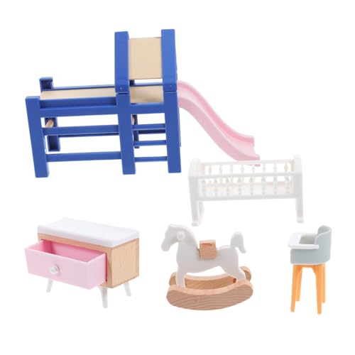 IMIKEYA Miniatur Puppenhaus Möbel Teiliges Kinderzimmer Zubehör Pastellfarben mit Rutsche Schaukelpferd Hocker Kompaktes Spielset für Kreatives Rollenspiel und Frühe Entwicklung IMIKEYA Miniatur Puppenhaus Möbel Teiliges Kinderzimmer Zubehör Pastellfarben mit Rutsche Schaukelpferd Hocker Kompaktes Spielset für Kreatives Rollenspiel und Frühe Entwicklung von IMIKEYA