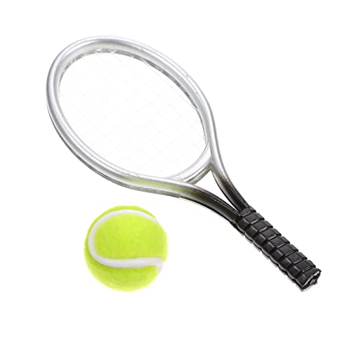IMIKEYA Miniatur Tennisschläger Und Ball Modell Für Puppenhaus Dekoration Mini Sport Zubehör Für Miniatur Szenen Dekorativer Tennis Spiel IMIKEYA Miniatur Tennisschläger Und Ball Modell Für Puppenhaus Dekoration Mini Sport Zubehör Für Miniatur Szenen Dekorativer Tennis Spiel von IMIKEYA