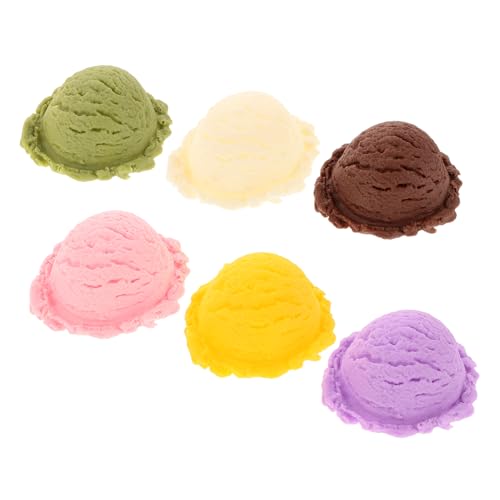 IMIKEYA Modell Einer Eiskugel Eiscreme vor, Spiel zu Mini Stütze Dekorationen Gefälschte Desserts Dessert-Imitat künstliche Eiskegel gefälschte Eiswaffel Simulationscreme Plastik von IMIKEYA