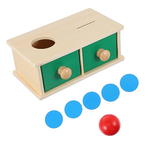 IMIKEYA Montessori Für Junge Mädchen Und Kleinkinder Münzbox Mit Form Sortierer Fördert Soziale Fähigkeiten Und Intellektuelle Entwicklung Lernspielzeug Für Jungen von IMIKEYA