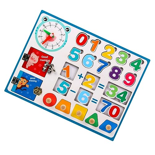 IMIKEYA Pädagogisches Busy Board – Aktivitätszentrum Für Kleinkinder Mit Mathe- Und Rechenspielzeug Lernbrett Aus Holz Für Kinder von IMIKEYA