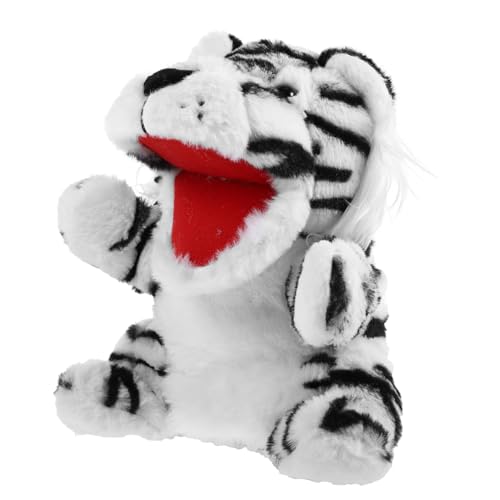IMIKEYA Movable Mouth Tiger Hand Puppet Interaktives Lernspielzeug aus Plüsch für Geschichtenerzählen und Eltern Interaktion Leicht und Tragbar Fördert Soziale Fähigkeiten und von IMIKEYA