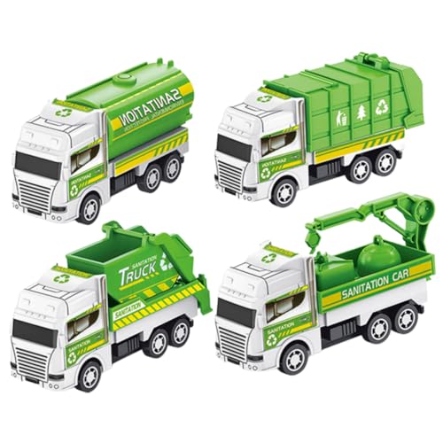 IMIKEYA 4 Stück Mini-müllwagen-Spielzeug Y Müllwagen Für Jungen Und Mädchen Sanitärwagen-Modelle Pädagogisches Simulationsspielzeug Für Jungen Zufälliger Stil von IMIKEYA