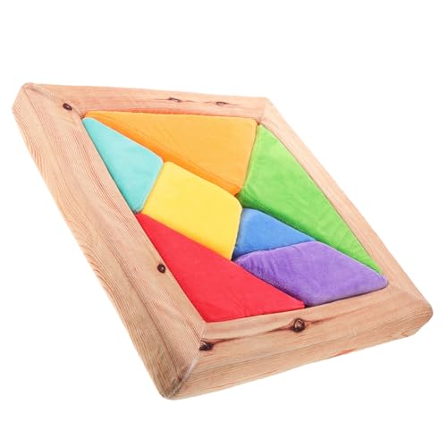 IMIKEYA Musterblöcke Puzzle mit Mosaik Babys bunt Gebäude interaktives Kindergarten kindertag kleine Rätsel für Manipulative Logikspiele Plüsch von IMIKEYA