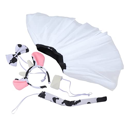 IMIKEYA Niedliches Kuhkostüm mit Ohren und Rock Cartoon Tier Cosplay Zubehör für Halloween Party Geburtstagsfeier Leicht Tragbar und Atmungsaktiv IMIKEYA Niedliches Kuhkostüm mit Ohren und Rock Cartoon Tier Cosplay Zubehör für Halloween Party Geburtstagsfeier Leicht Tragbar und Atmungsaktiv von IMIKEYA
