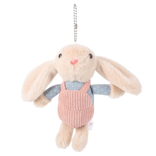IMIKEYA Niedliches Plüschkaninchen Mit Langen Weiches Kuscheltier Für Für Junge Mädchen Bezauberndes Design Mit Overall Perfekter Begleiter Für Tröstliche von IMIKEYA