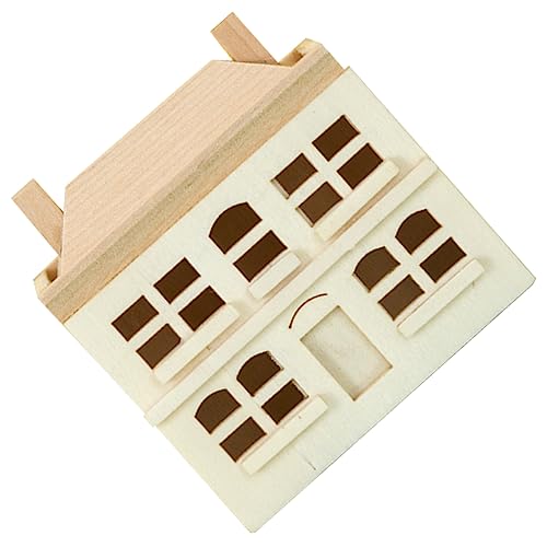 IMIKEYA Niedliches Puppenhaus im Originalholzlook für Garten und Raumdekoration Kreatives Design für Fantasievolles und Dekorieren von IMIKEYA
