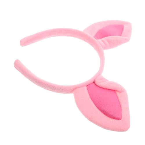 IMIKEYA Niedliches Schweineohr Haarreif Plüsch Stirnband für Erwachsene Weiches Pinkes Tierohren Accessoire für Halloween Geburtstage Cosplay und Mottopartys von IMIKEYA