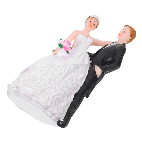 IMIKEYA Paarfiguren Statuendekoration Hochzeitsparty Figur Hochzeitspaar Kuchenaufsatz Paarstatuen Braut Und Bräutigam Tortenaufsatz Ehefrau Und Ehemann Figuren Hochzeitstorten von IMIKEYA