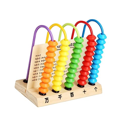 IMIKEYA Perlen zählen Lernen Abakus Abakus für Mathe Planke Vorschule Bretter Rechenspielzeug für Bildungsspielzeug Lernen Abakus hölzern von IMIKEYA