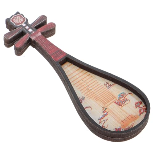IMIKEYA Pipa-Modell Chinesisches Lautenmodell Puppenhaus Musik Requisite Chinesische Puppenhaus Dekoration Chinesische Lute Sammlerstück Mini-Puppenhaus-Zubehör Puppenhaus-Instrumente Holz von IMIKEYA