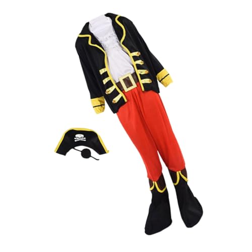 IMIKEYA Piratenkostüme Für Kinder Piratenkostüm-Set Hut Requisiten Unisex Zum Verkleiden Für Halloween von IMIKEYA