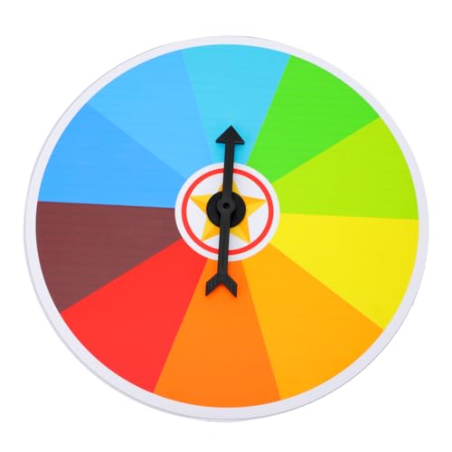 IMIKEYA -Plattenspieler Weihnachtsgewinnrad Spielrad Das Rad Drehscheibe Lustiges Gewinnrad Karneval Rad Verlosung Preis Spieleprop Belohnungsrad Rad Spiel Schaum Bunt von IMIKEYA