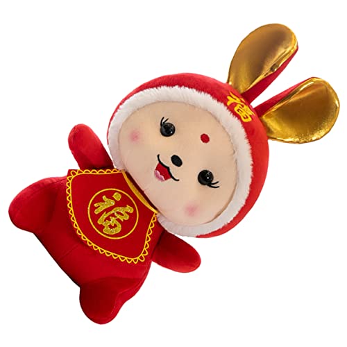 IMIKEYA Plüsch-Kaninchen-Puppe Kaninchen -Plüschpuppe ausgestopfter Hase aus Plüsch Kaninchengefüllter Kuscheltiere für Mädchen chinesisches Neujahrsspielzeug PP Baumwolle rot IMIKEYA Plüsch-Kaninchen-Puppe Kaninchen -Plüschpuppe ausgestopfter Hase aus Plüsch Kaninchengefüllter Kuscheltiere für Mädchen chinesisches Neujahrsspielzeug PP Baumwolle rot von IMIKEYA