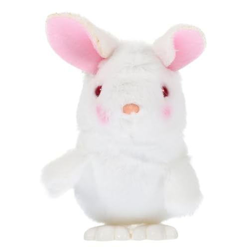 IMIKEYA Plüschhasen Ausgestopfter Hase Partygeschenke Aufziehhasen Aufziehhasen Osterkorbfüllung Für Babys Osterhasen Aufziehhasen Osterkorbfüller Kunststoff Weiß von IMIKEYA