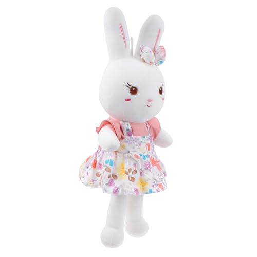 IMIKEYA Plüschkaninchenpuppe Stoffhasenspielzeug Osterkaninchen Hasenpuppe Kaninchenpuppe Mit Rock Kaninchenpuppe Mit Kleidung Plüschmaterial Rosa von IMIKEYA
