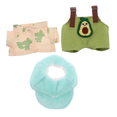 IMIKEYA Plüschpuppen-Set Plüschtierkleidung Bärenoverall Kleidung Für Puppen Puppen-passendes Outfit Weihnachten Hemd Ersatz Kappe Puppe Verkleiden Zubehör Sachen Tragen Mini Stoff von IMIKEYA