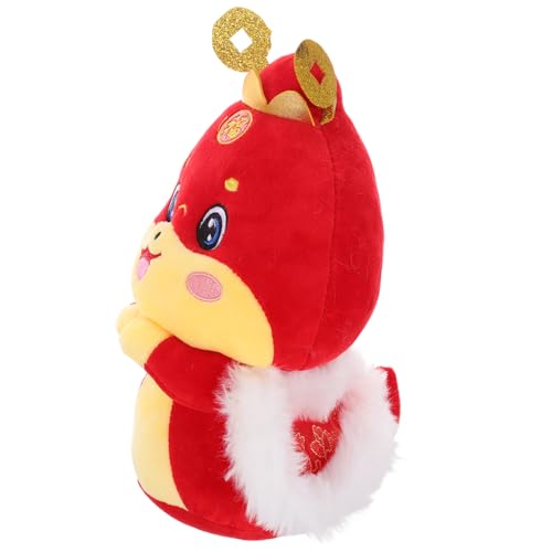 IMIKEYA Adorable Snake Plush Toy Großes Schlangen-Maskottchen Für Jahr Der Schlange Niedliches Plüschtier Deko Für Chinesische Neujahr Weiches Spielzeug Für Sammler von IMIKEYA