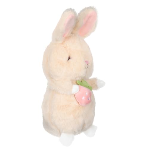 IMIKEYA Plüschtier Realistisch Hasenpuppe Desktop-Ornament Osterdeko Kaninchenpuppe Aus Baumwolle Kaninchenhandwerk Plüsch-Hasen-Ornament Desktop-hase-Puppe Pp Baumwolle Brown von IMIKEYA