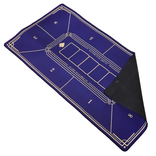 IMIKEYA Pokermatte Brettspiel-tischmatte Spieltischabdeckung Pokertisch Topper Pokertischplatte Mahjong-Matte Mahjong-tischmatte Pokertischmatte Pokerpad Gummi Blue von IMIKEYA