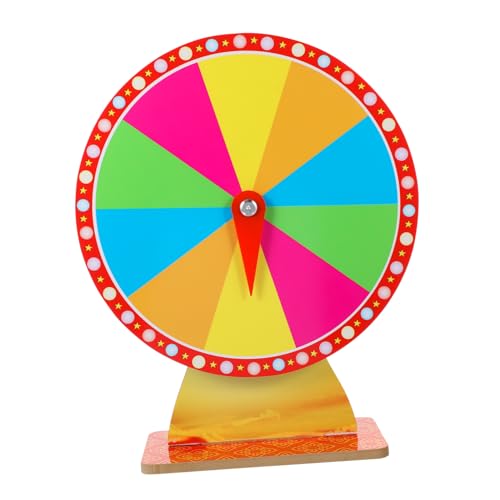 IMIKEYA Tischroulette Drehteller Preisrad 10 Slots Tisch-Roulette- 14-Zoll-Preisrad Mit Ständer Glücksspiel Für Handelskarneval Party Showspiel -Roulette Preisroulette von IMIKEYA