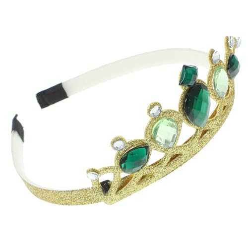IMIKEYA Prinzessinnenkrone Für Strass Diadem Haarschmuck Goldfarbenes Kronen Stirnband Festliches Kostümzubehör Für Partys Und Besondere Anlässe von IMIKEYA