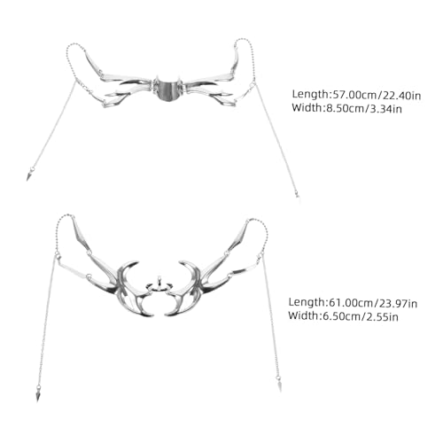 IMIKEYA Punk Karneval Maske Langlebigem Zinklegierungs Metall Verstellbar für Frauen Halloween Kostüm Gesichtsschmuck Kreative Party Requisite Auffälliges Design für Maskerade und von IMIKEYA
