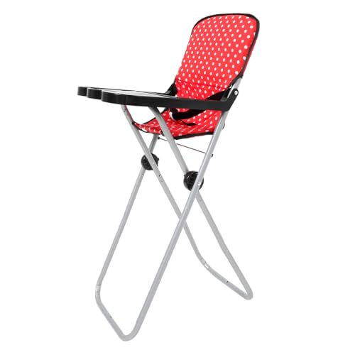 IMIKEYA Puppen-Esszimmerstuhl Hochstuhl sitzhocker kindersitze kinderstuhl kindersitz für puppenzubehör Set high Chair Mini Möbel Schmuck Spielhauszubehör Eisen rot von IMIKEYA
