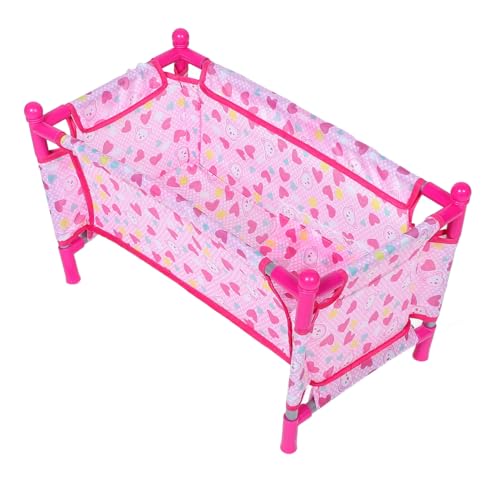 IMIKEYA Puppenbett -babybett Puppenhaus-miniaturen Mini Möbel Babybett Puppenhausmöbel Schlafzimmer Miniatur-puppenstubenmöbel Mini-puppenhauszubehör Spielzeugbett Stoff von IMIKEYA
