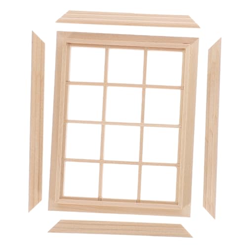 IMIKEYA Puppenhaus Fenster Zubehör Leere Holzfenster Für DIY Puppenhaus Dekoration Für Kreative Miniaturprojekte IMIKEYA Puppenhaus Fenster Zubehör Leere Holzfenster Für DIY Puppenhaus Dekoration Für Kreative Miniaturprojekte von IMIKEYA