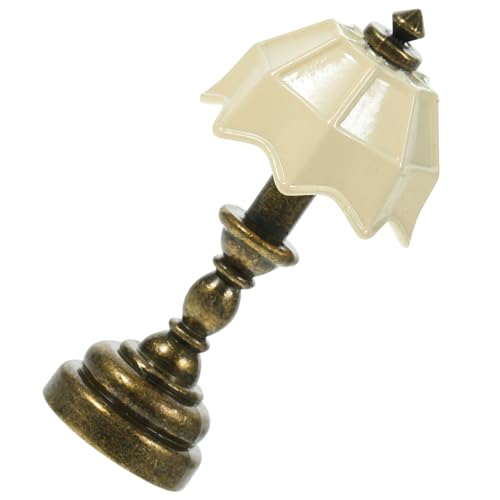 IMIKEYA Puppenhaus Mini Retro Tischlampe Miniatur Niedliches Kleines Kleine Tischlampe Modell Vintage Puppenhaus Beleuchtung Kleiner Tisch Büro Schreibtisch Mini von IMIKEYA