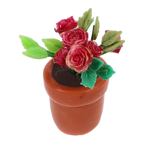 IMIKEYA Puppenhaus-Modell Rosen Simulation Anlage Artikel künstlich winziges Bonsai- Miniatur -Topfpflanze Mini-Topfpflanze Mini-Hausdekoration Mini Bonsai Harz rot IMIKEYA Puppenhaus-Modell Rosen Simulation Anlage Artikel künstlich winziges Bonsai- Miniatur -Topfpflanze Mini-Topfpflanze Mini-Hausdekoration Mini Bonsai Harz rot von IMIKEYA