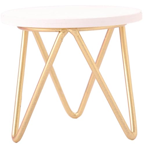IMIKEYA Puppenhaus Möbel Rundes Design Mit Goldenen Tischbeinen Und Weißer Tischplatte Puppenzubehör Für Kreative Spielwelten Für Miniatur Häuser Und Sammlungen IMIKEYA Puppenhaus Möbel Rundes Design Mit Goldenen Tischbeinen Und Weißer Tischplatte Puppenzubehör Für Kreative Spielwelten Für Miniatur Häuser Und Sammlungen von IMIKEYA