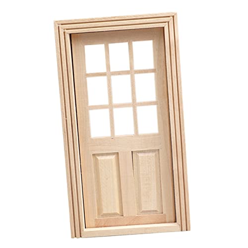 IMIKEYA Puppenhaus Tür Modell Holzmöbel für Miniaturen für Puppenhaus Dekoration und Spielwelten Tür Design Perfektes von IMIKEYA