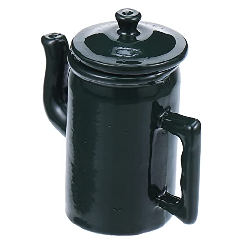 IMIKEYA Puppenhaus Wasserkocher Mini- - Puppenhausmöbel Puppenhaus-Miniatur Puppenhaus-kaffeekannen Miniatur-wassertopf Aus Metall Mit Deckel Dark Green Legierung von IMIKEYA