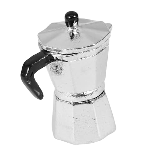 IMIKEYA Puppenhaus -kaffeekanne Simulation Kaffeekanne Puppenhaus-Foto-Requisite Mini-gerätefiguren Mini-puppenhaus-zubehör Mini-hausbedarf Küchenzubehör Für Puppenstuben Legierung Silver von IMIKEYA