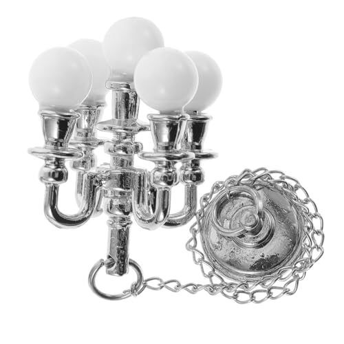 IMIKEYA Puppenhaus-kronleuchter Puppenhaus Lichter Lampe Deckenleuchte Dollhouse Esszimmer Winzig Anhänger Hängend Mini Möbelverzierung Simulationsmöbel Silver Plastik IMIKEYA Puppenhaus-kronleuchter Puppenhaus Lichter Lampe Deckenleuchte Dollhouse Esszimmer Winzig Anhänger Hängend Mini Möbelverzierung Simulationsmöbel Silver Plastik von IMIKEYA