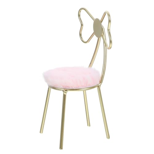 IMIKEYA Puppenstuhl Stuhlhussen Stühle Dekoration Puppenaugen Miniaturstuhl Für Puppen Mini-schminkstuhl Mini-Stuhl Dolly- - Miniatur-stuhlmöbel Spielzeughaus Eisen von IMIKEYA
