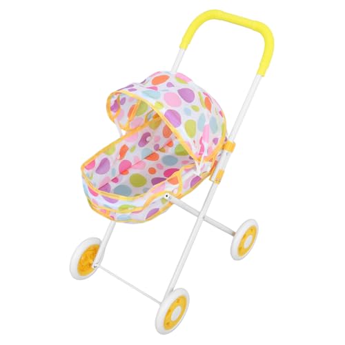 IMIKEYA Puppenwagen Kinderwagen Für Puppen Babypuppe Kinderwagen Puppenspielzeug Für Kinderwagen Yellow Abs von IMIKEYA